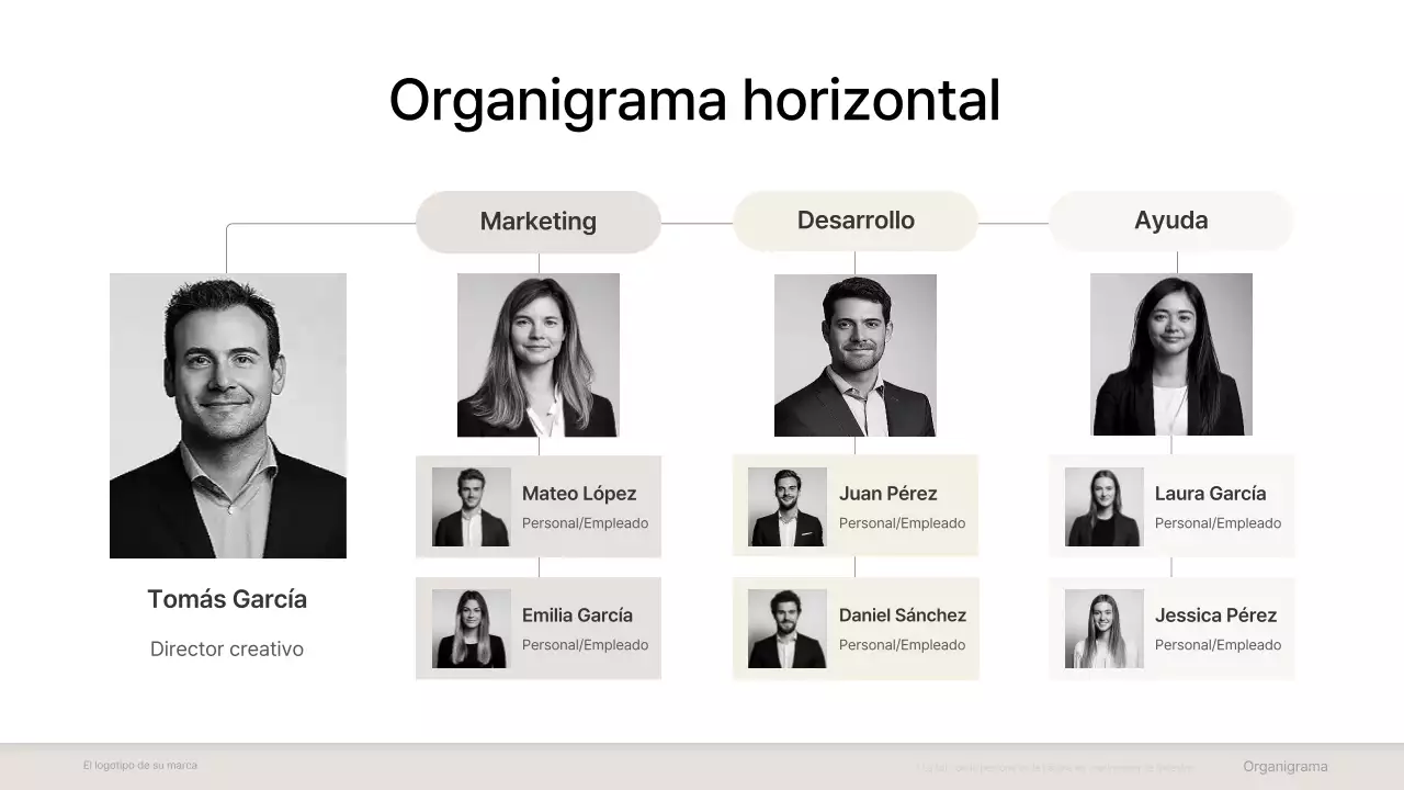 colección minimalista gris de organigramas