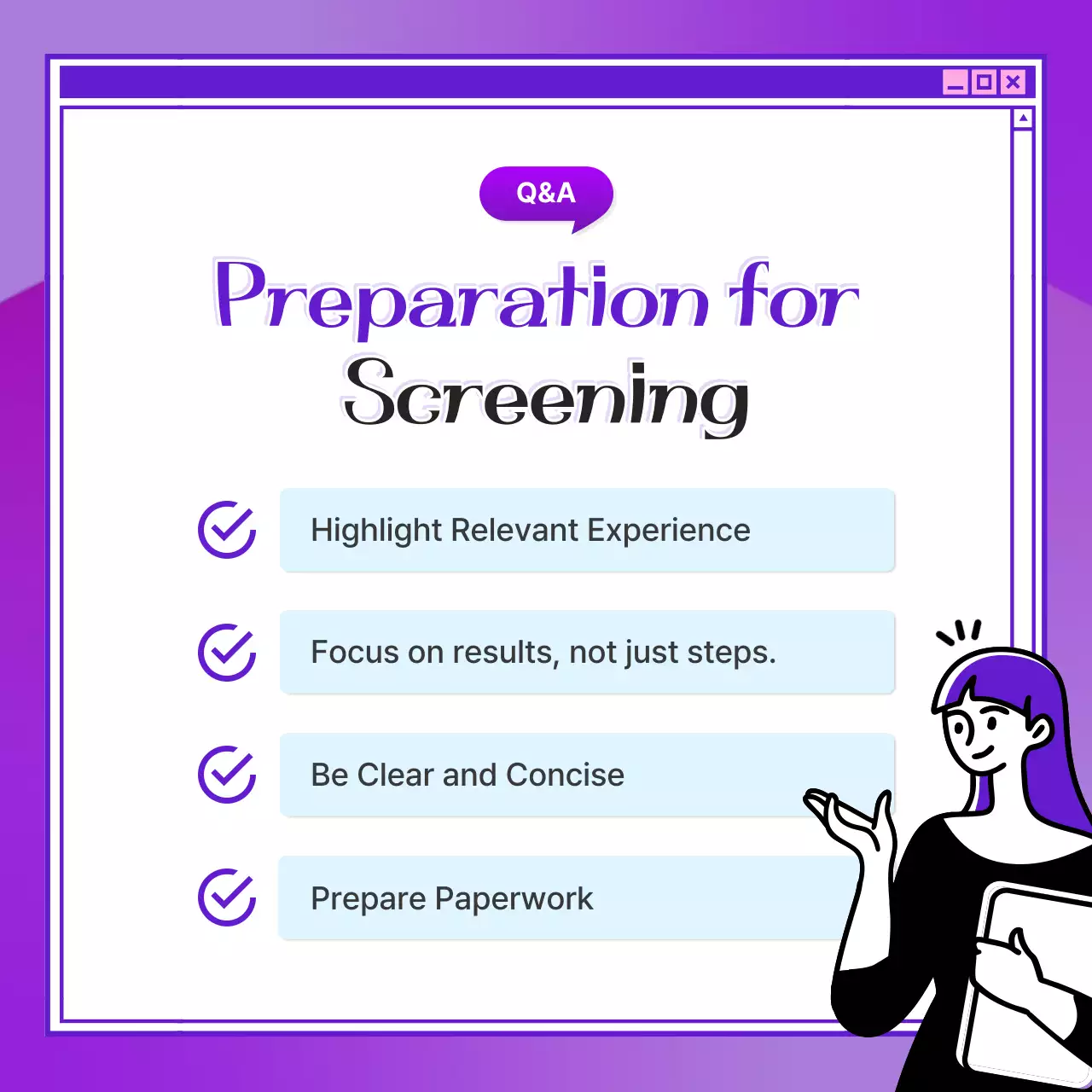 Purple Modern Hr Guide Instagram Carousel