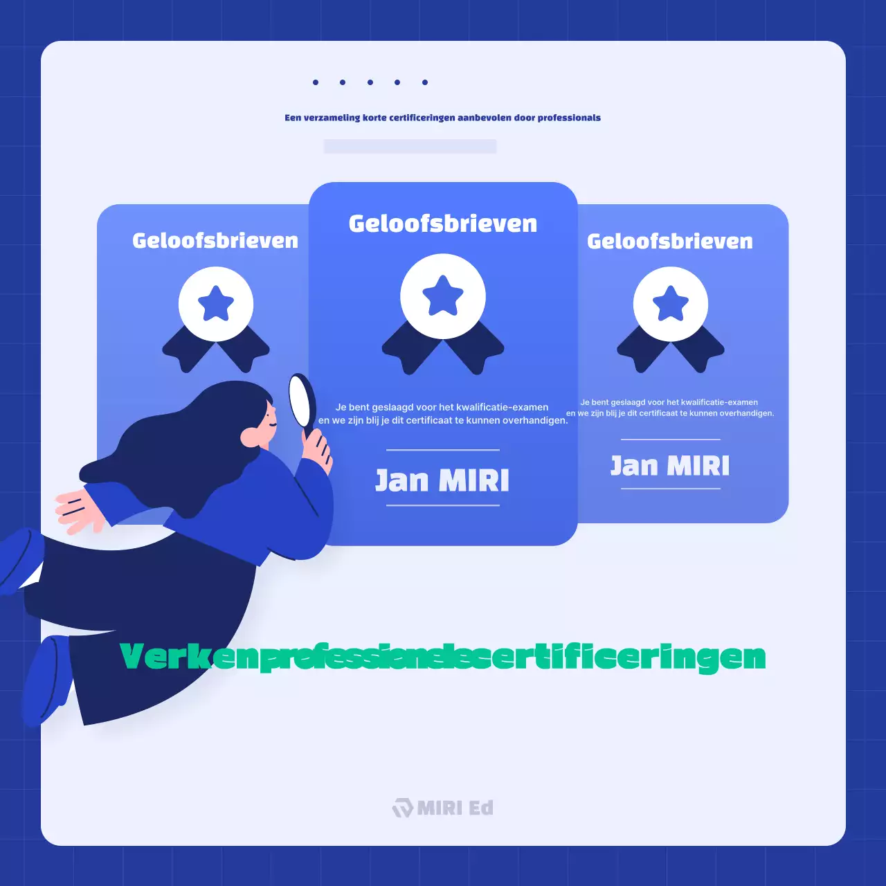 Blue Modern Gecertificeerde Advertenties