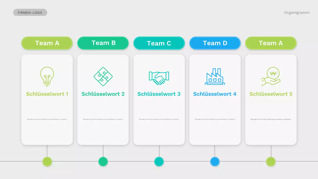 grün moderne Sammlung von Organigrammen layout