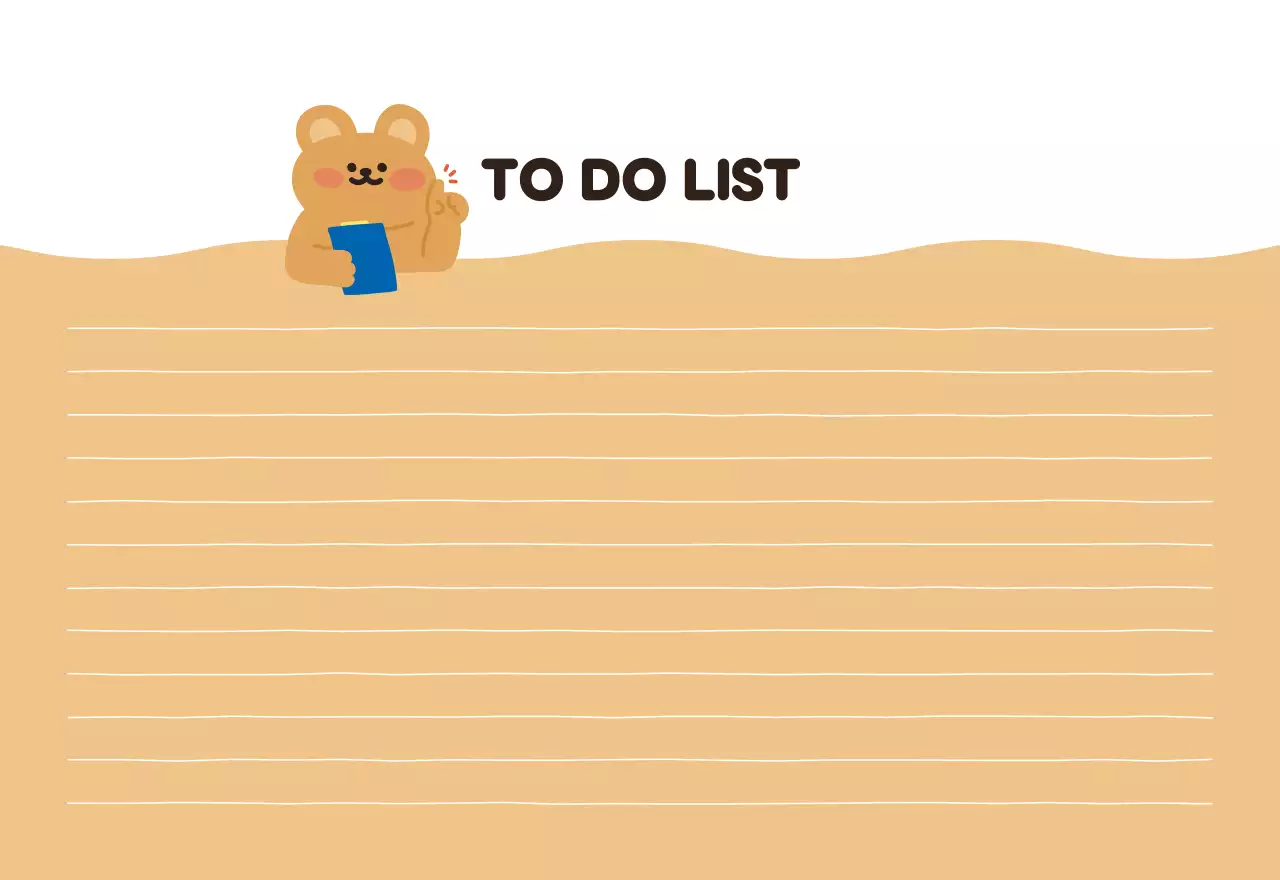 茶色とベージュの可愛らしい2025年カレンダー