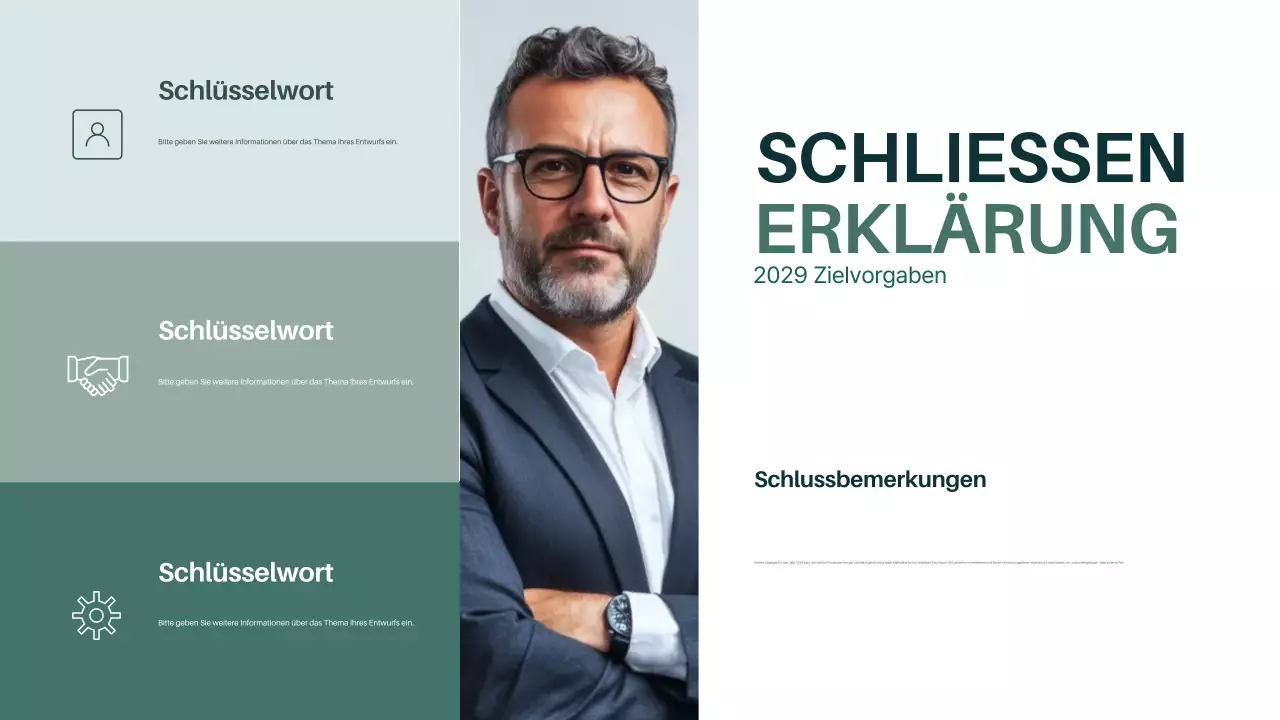 green minimal Jahresbericht Businessplan