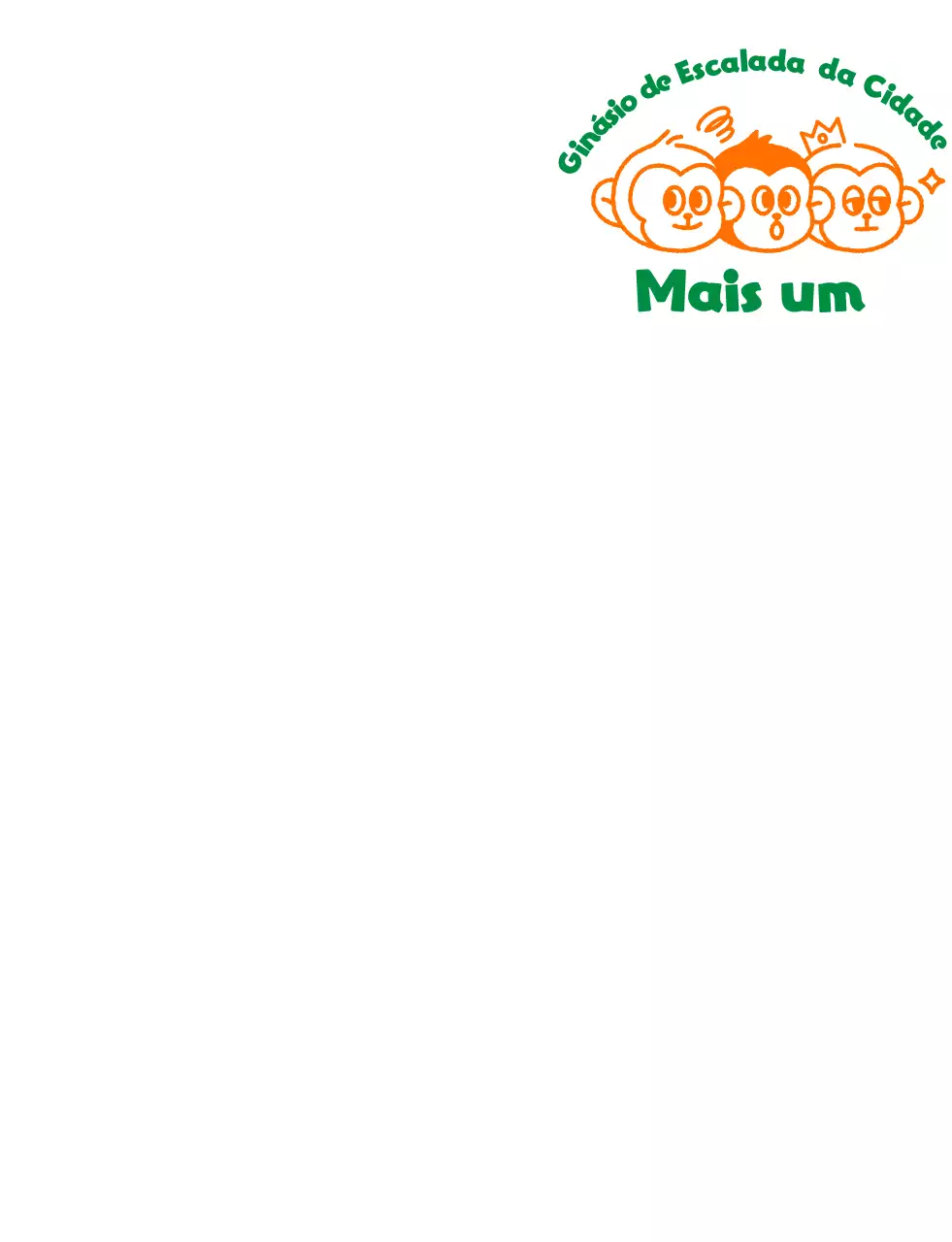 Logótipo de exercício físico com ilustração de um macaco
