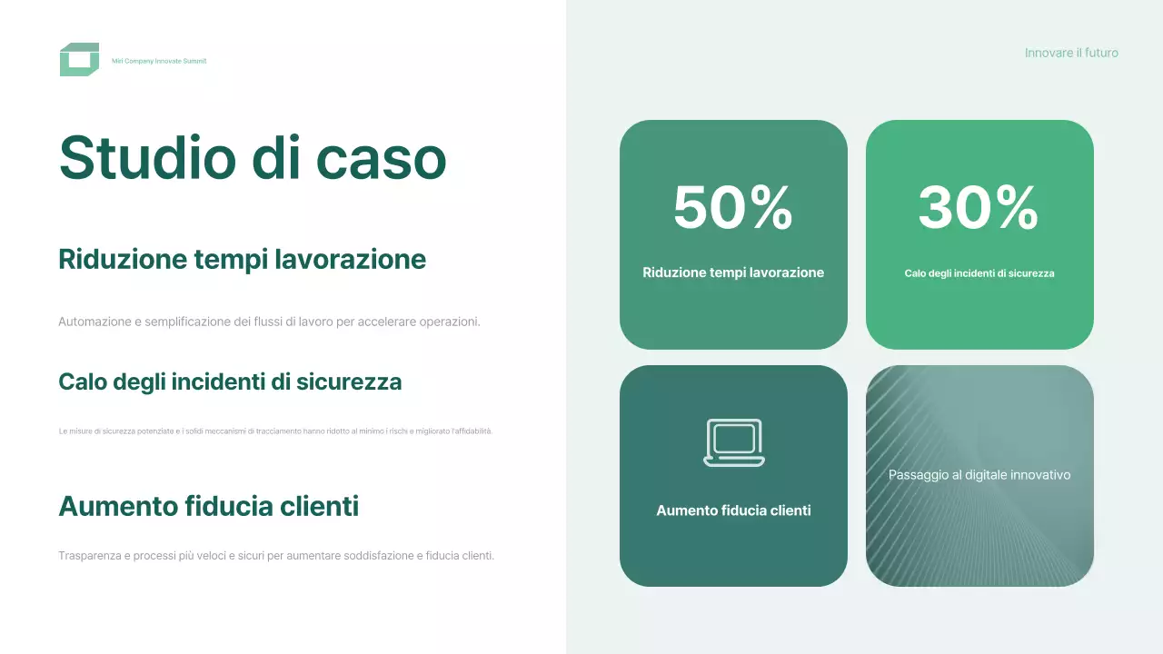 design verde e moderno per conferenze