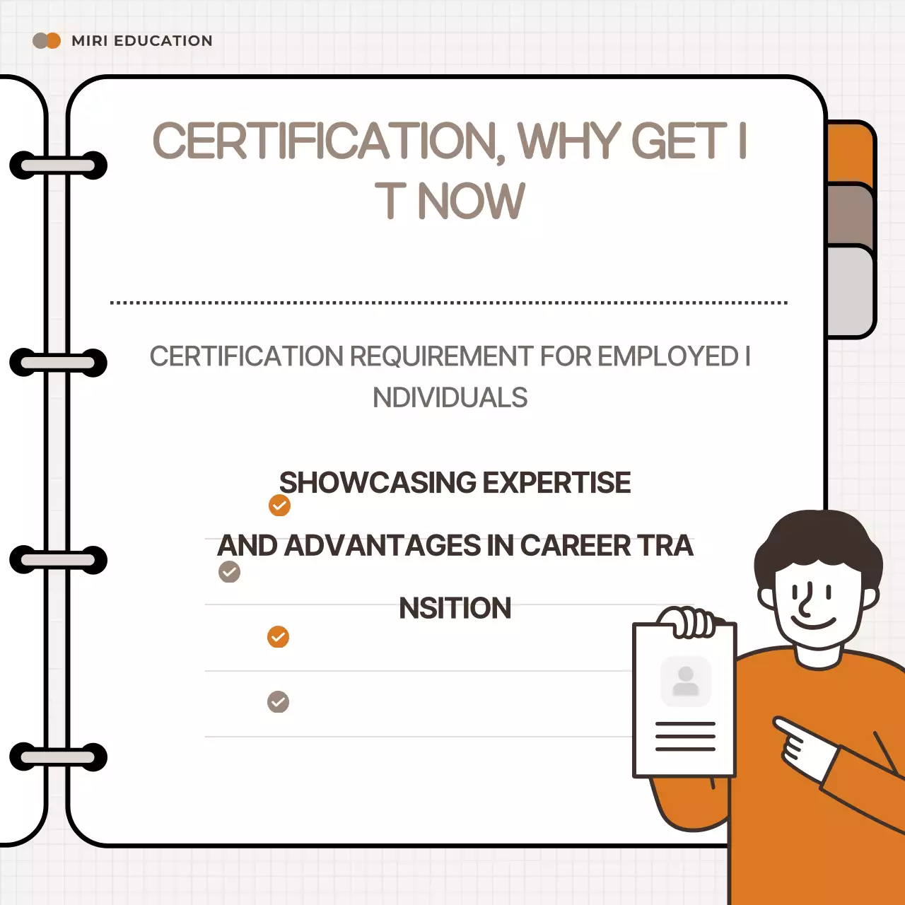 Guia de Certificação Orange Minimal Instagram Carousel