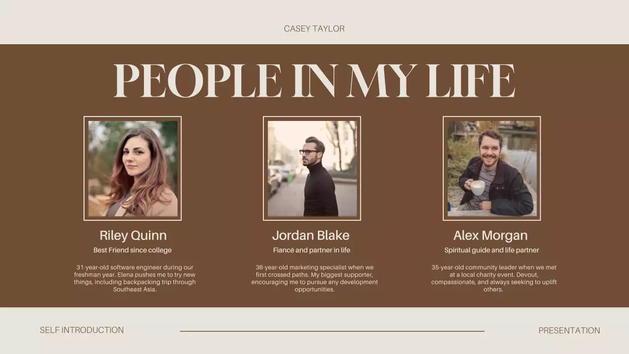 Modelo de apresentação de introdução Brown Classic