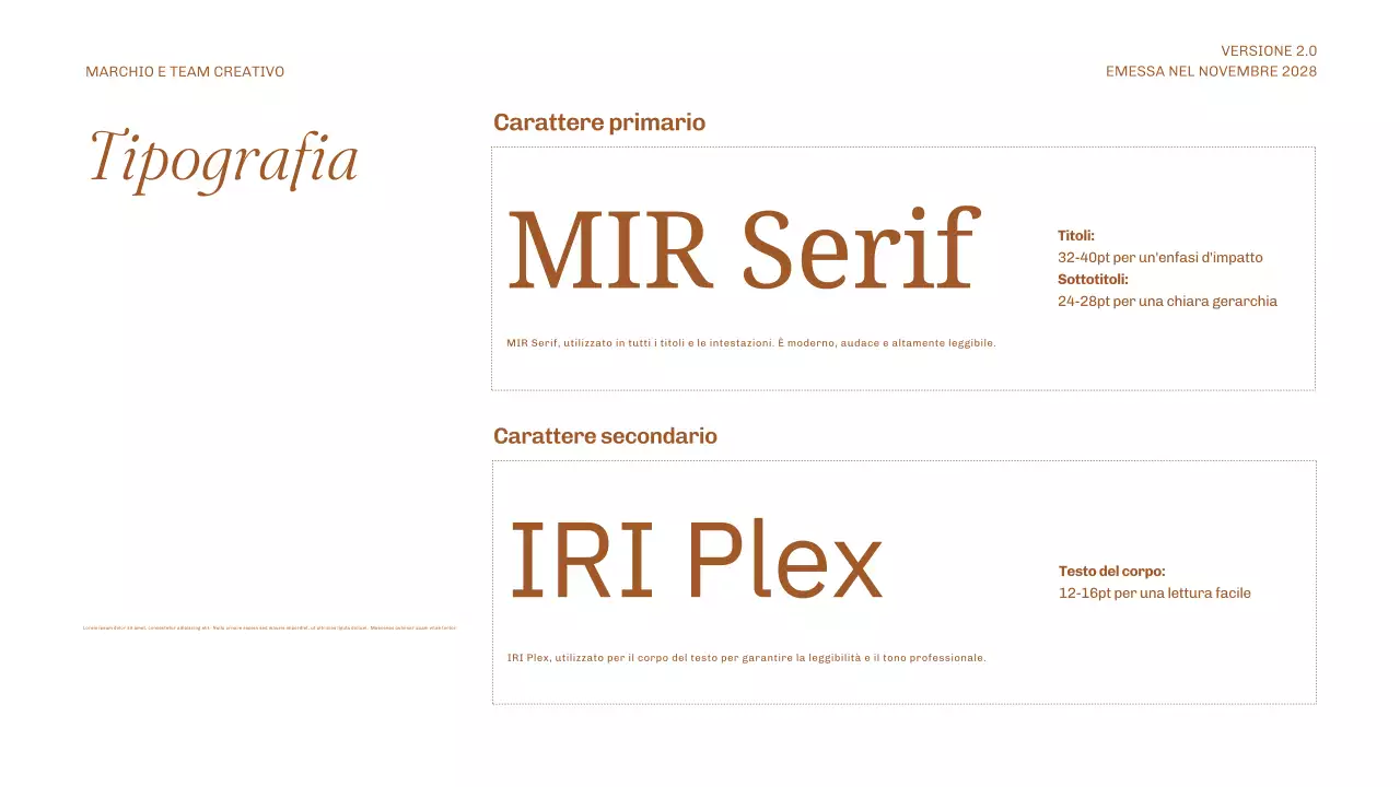 linea guida del marchio minimalista beige