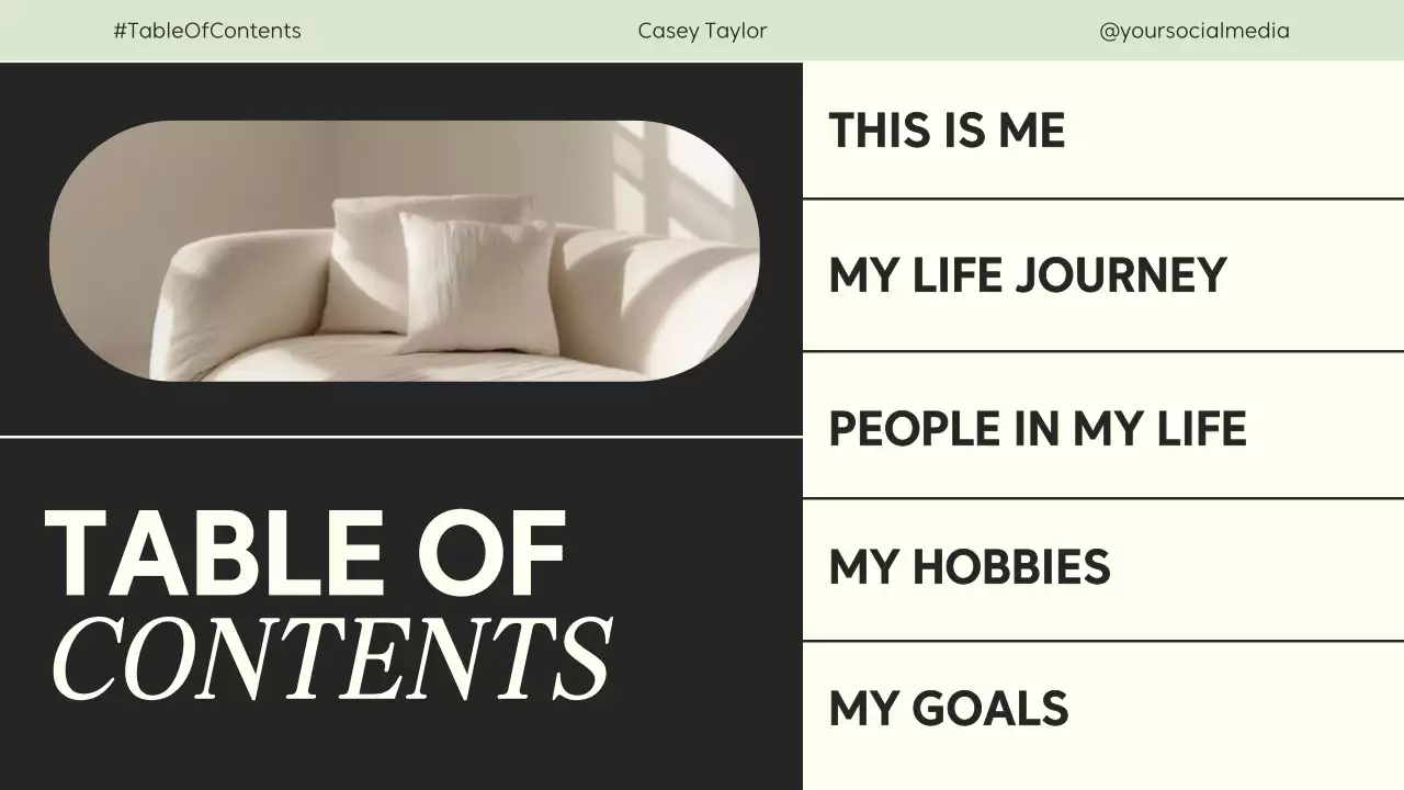 Apresentação pessoal moderna bege