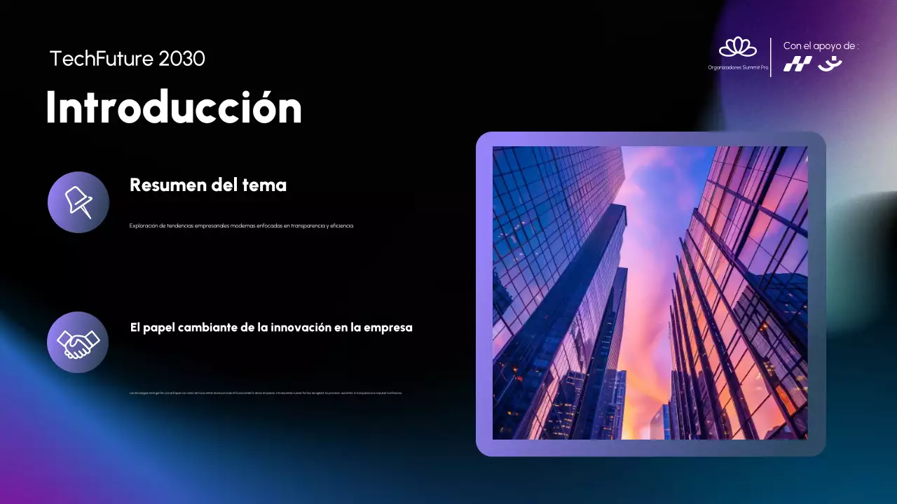 Anuncio de la Conferencia Blue Modern