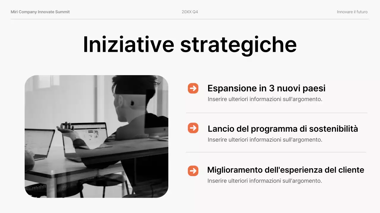 presentazione aziendale moderna arancione