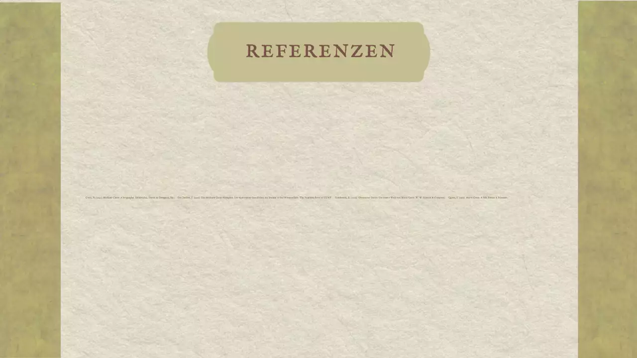 Klassische Vintage Marie Curie Geschichte Präsentation