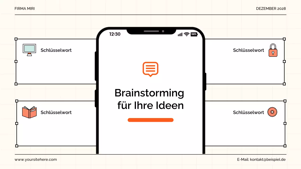 orange modern brainstorming guide