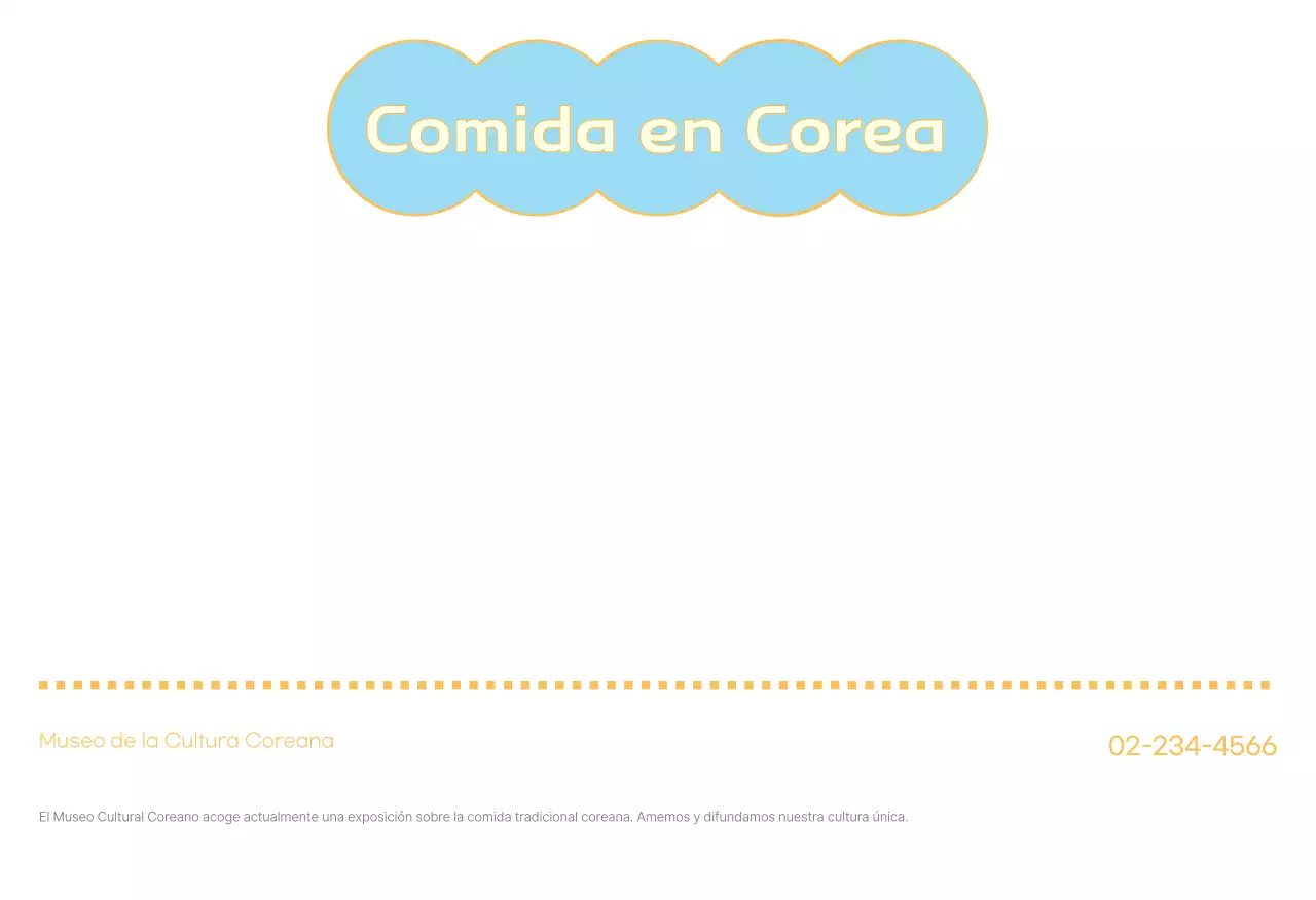 Menta Postal de comida tradicional coreana