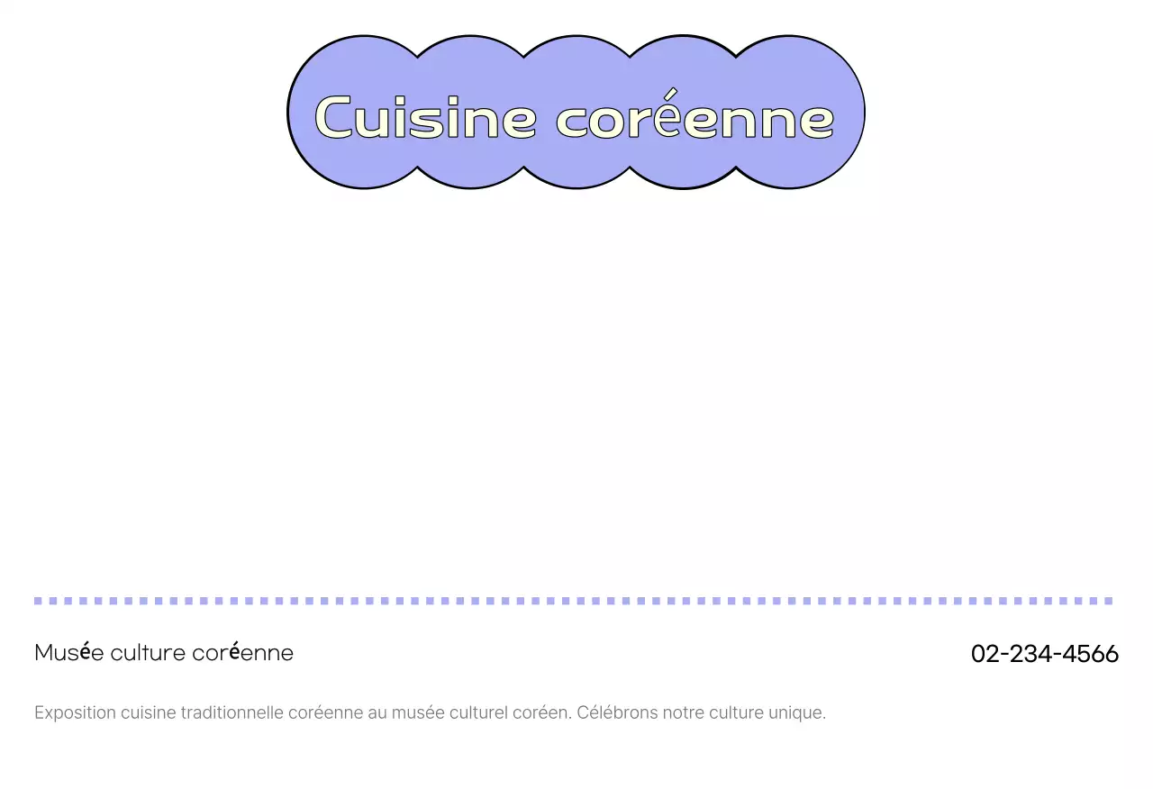 Carte postale de la cuisine traditionnelle coréenne à la menthe