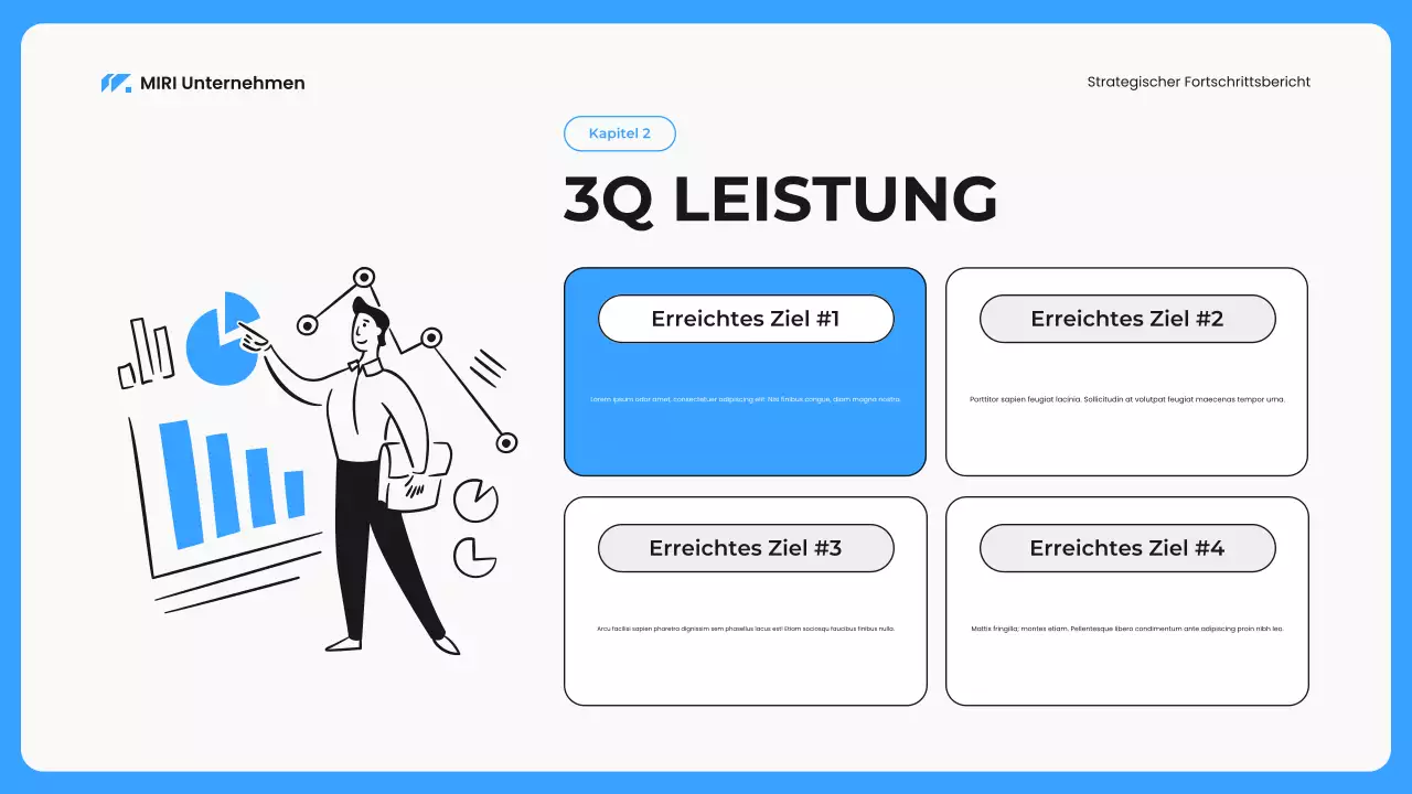 blue modern business report