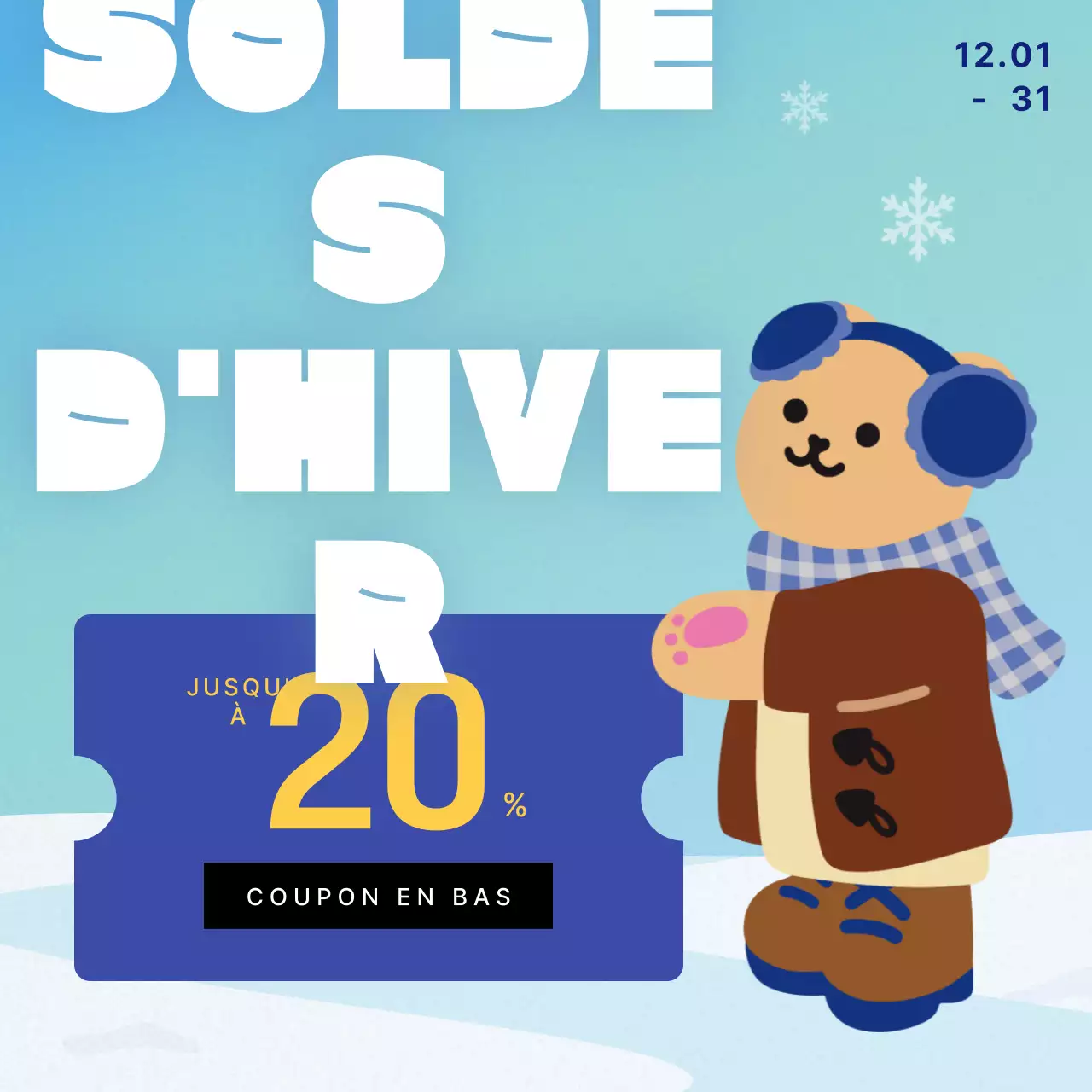 Faites la promotion de vos événements hivernaux en bleu clair