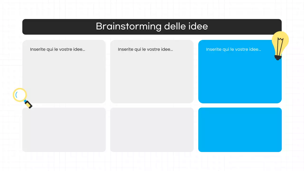 Presentazione del brainstorming moderno blu
