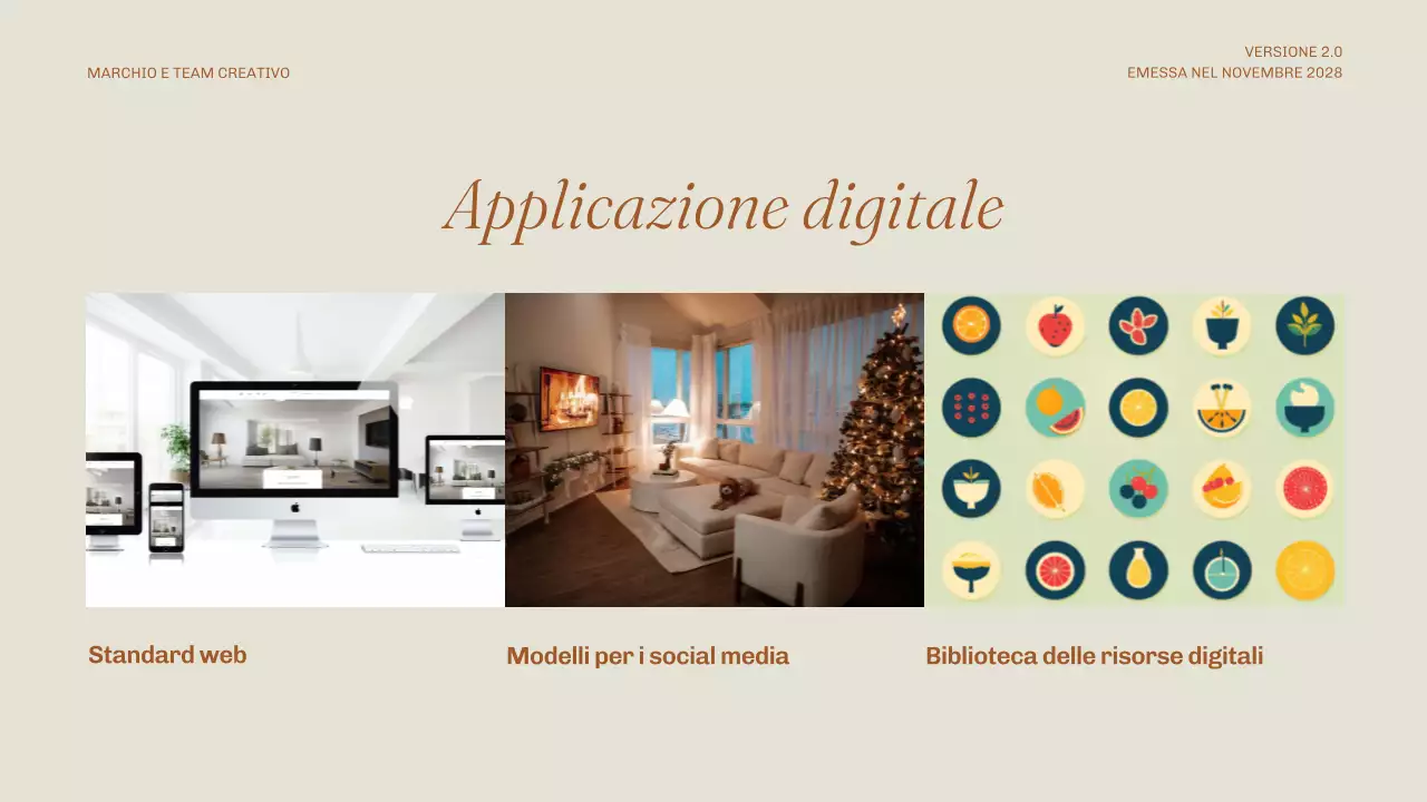 linea guida del marchio minimalista beige