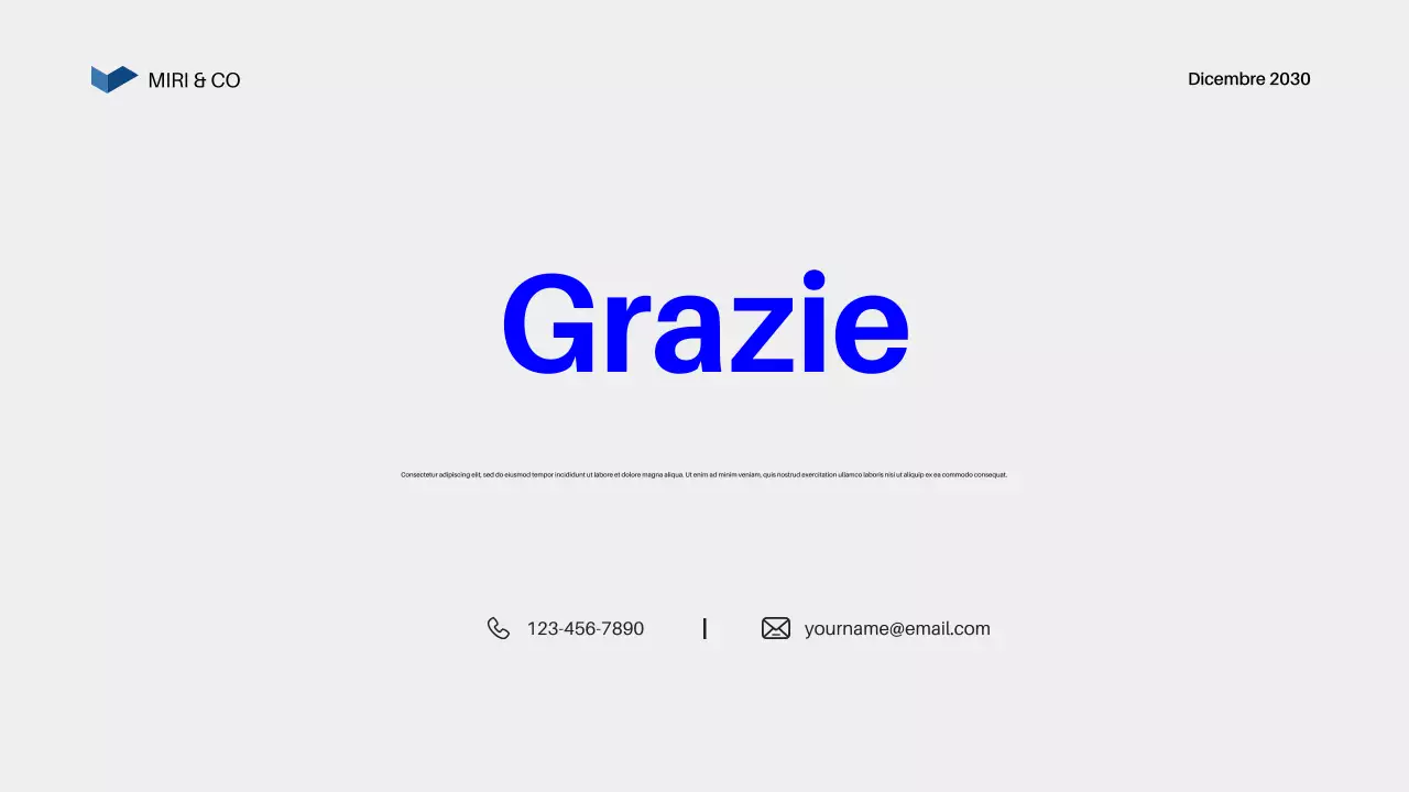 Piano aziendale Blue Modern