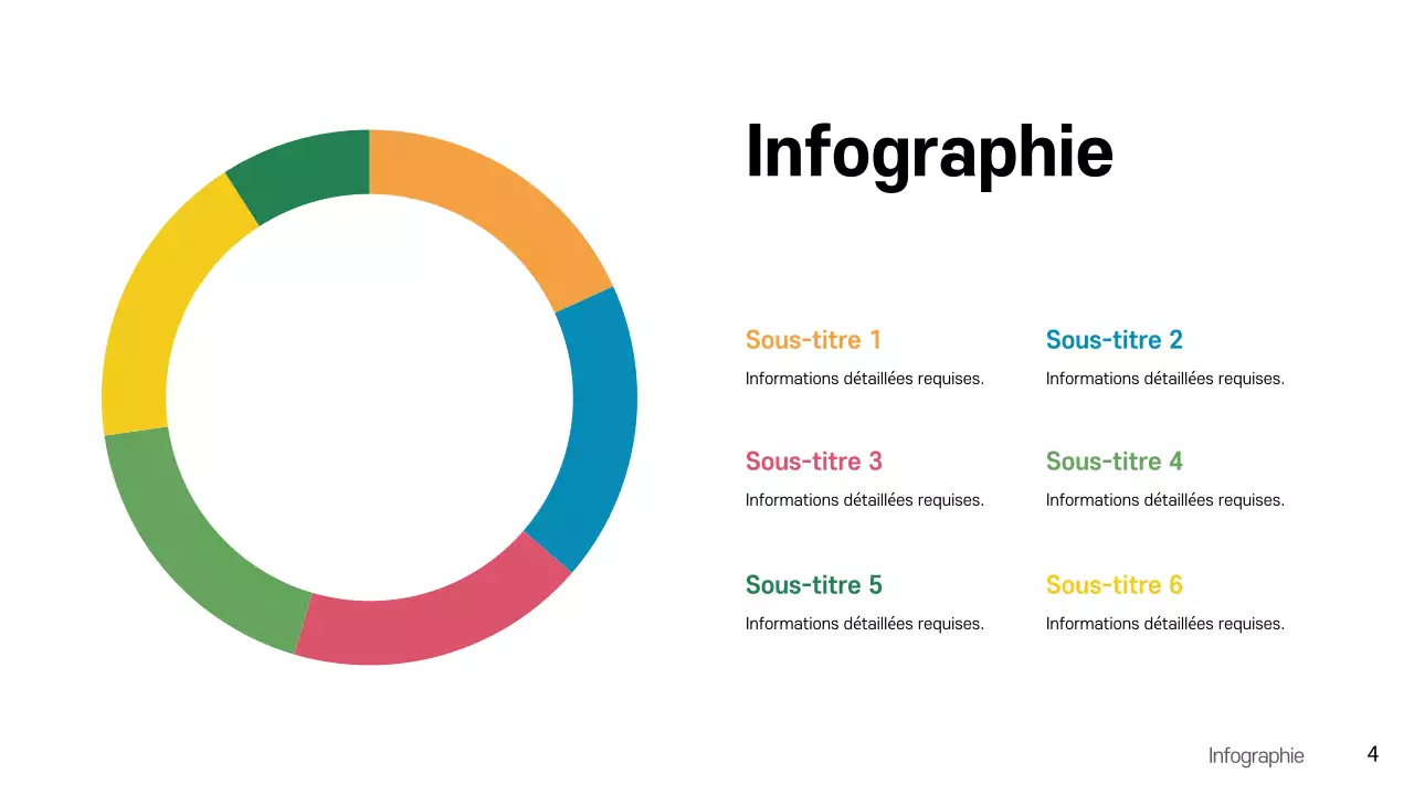 modèle de présentation infographique moderne arc-en-ciel