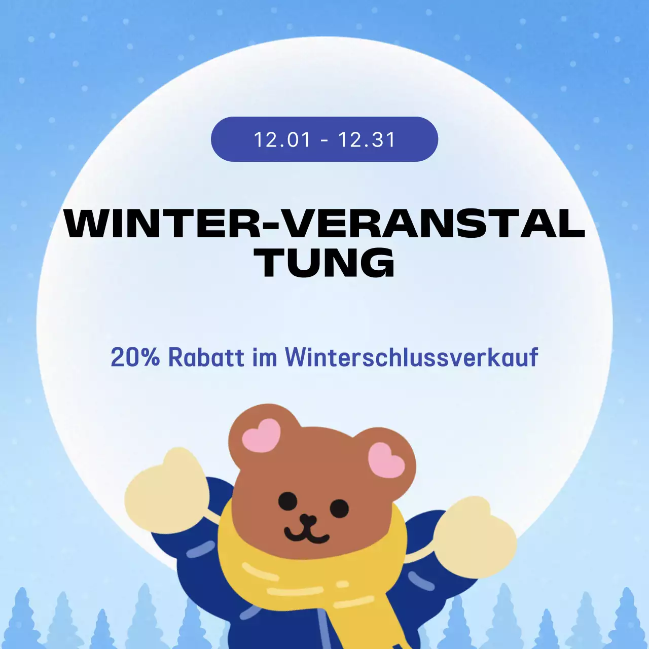 Bewerben Sie Ihre Winterveranstaltungen in Hellblau