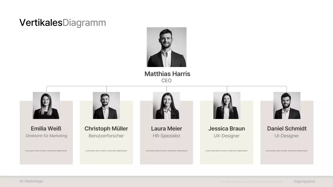 graue minimale Sammlung von Organigrammen Layout