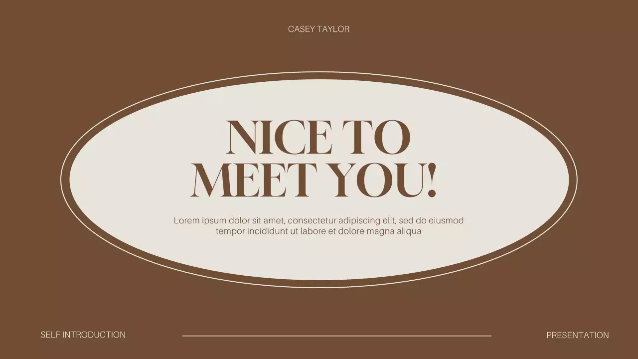 Modelo de apresentação de introdução Brown Classic