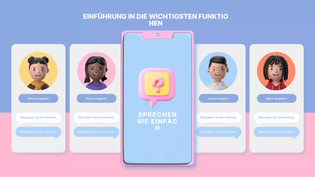 rosa moderne mobile Werbung