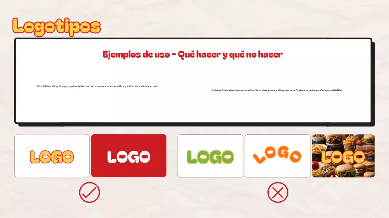 directriz de la marca retro roja