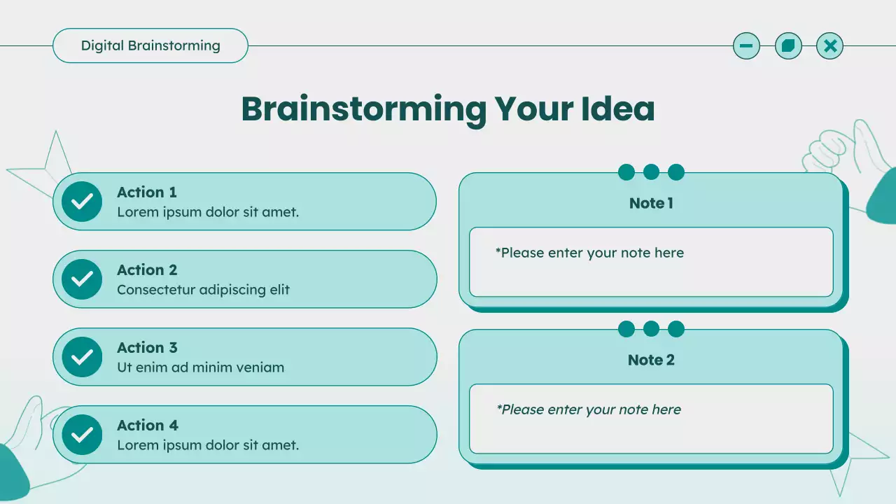 Teal Modern Brainstorming Guide Presentation