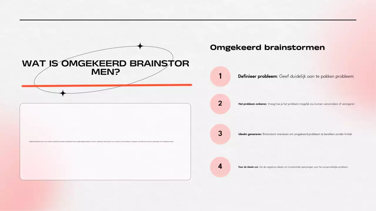 Oranje en grijze brainstormpresentatie