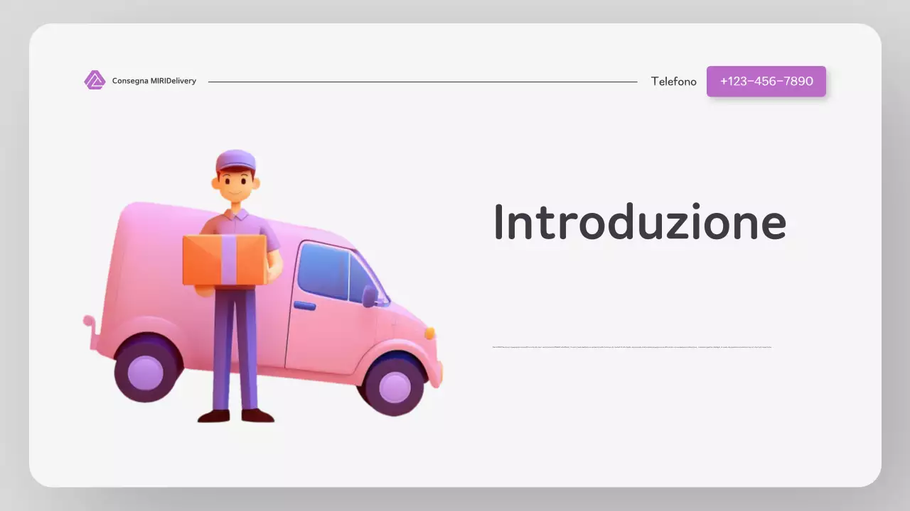 Presentazione della consegna in stile sito web moderno e colorato