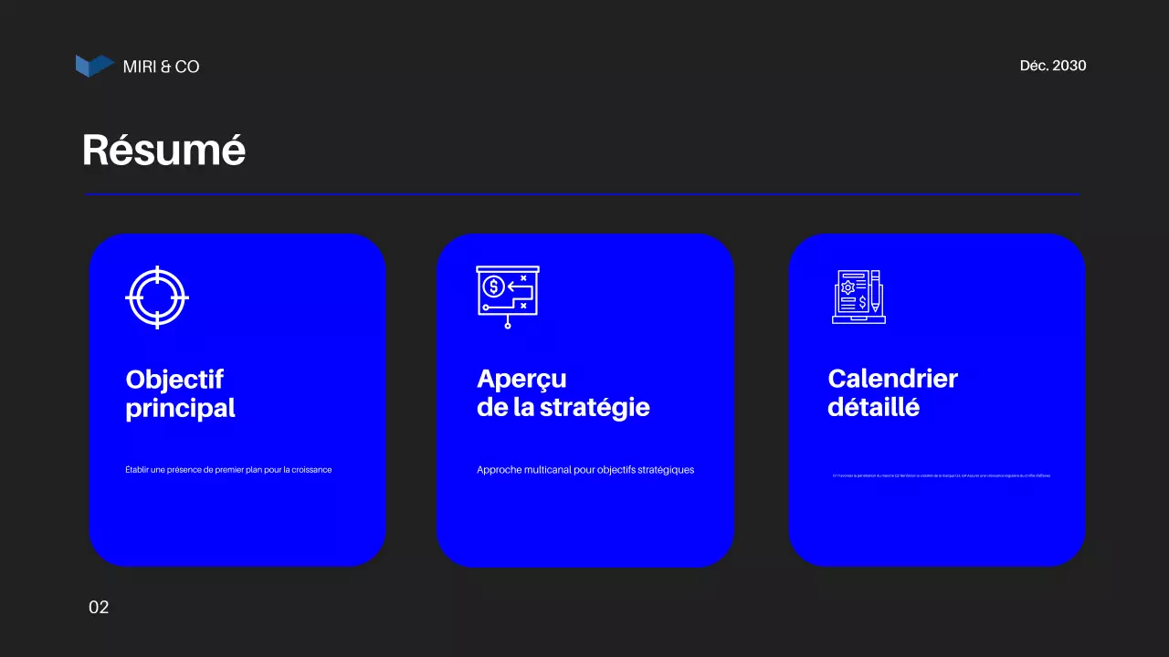 Plan d'affaires Blue Modern