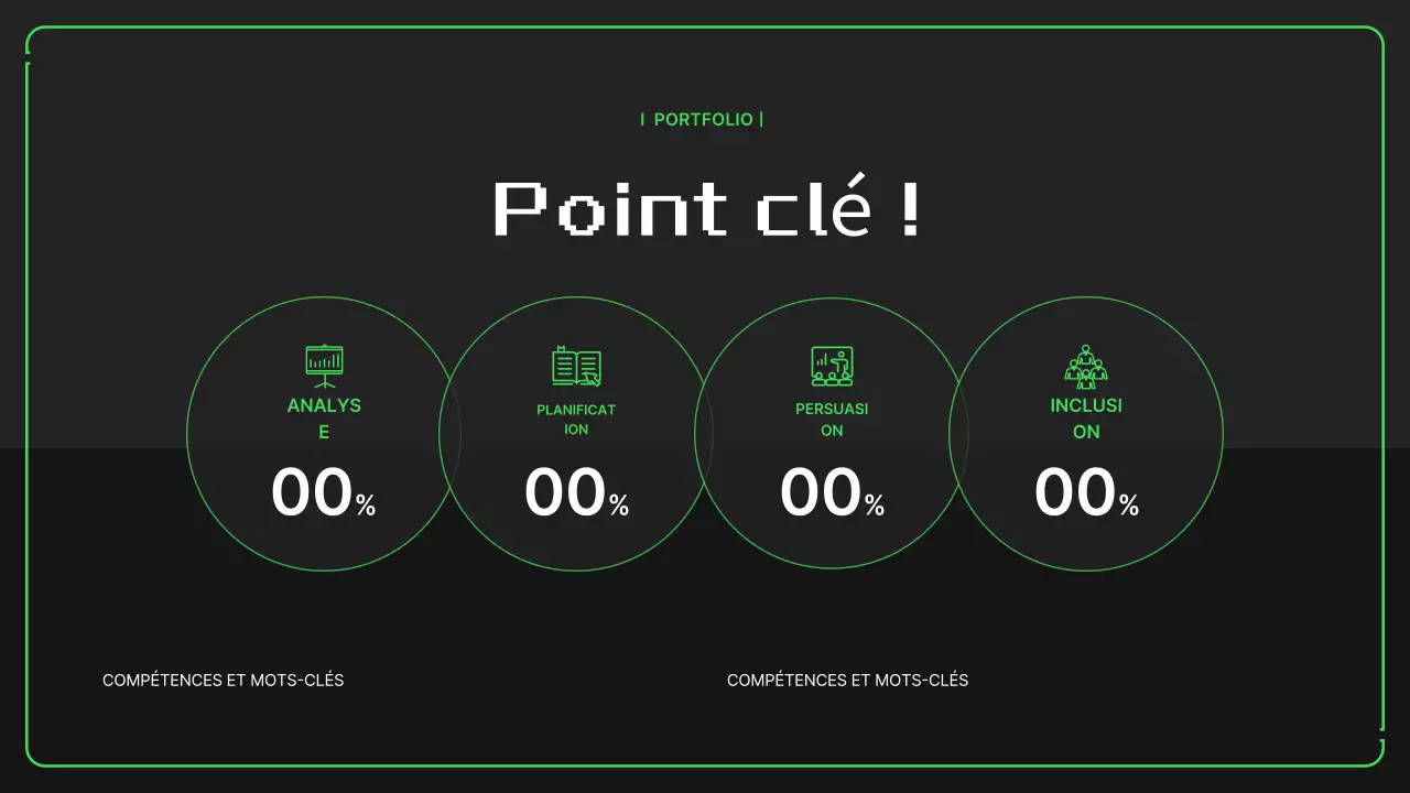 Portfolio d'illustrations pixellisées simples aux couleurs néon pour la nouvelle année