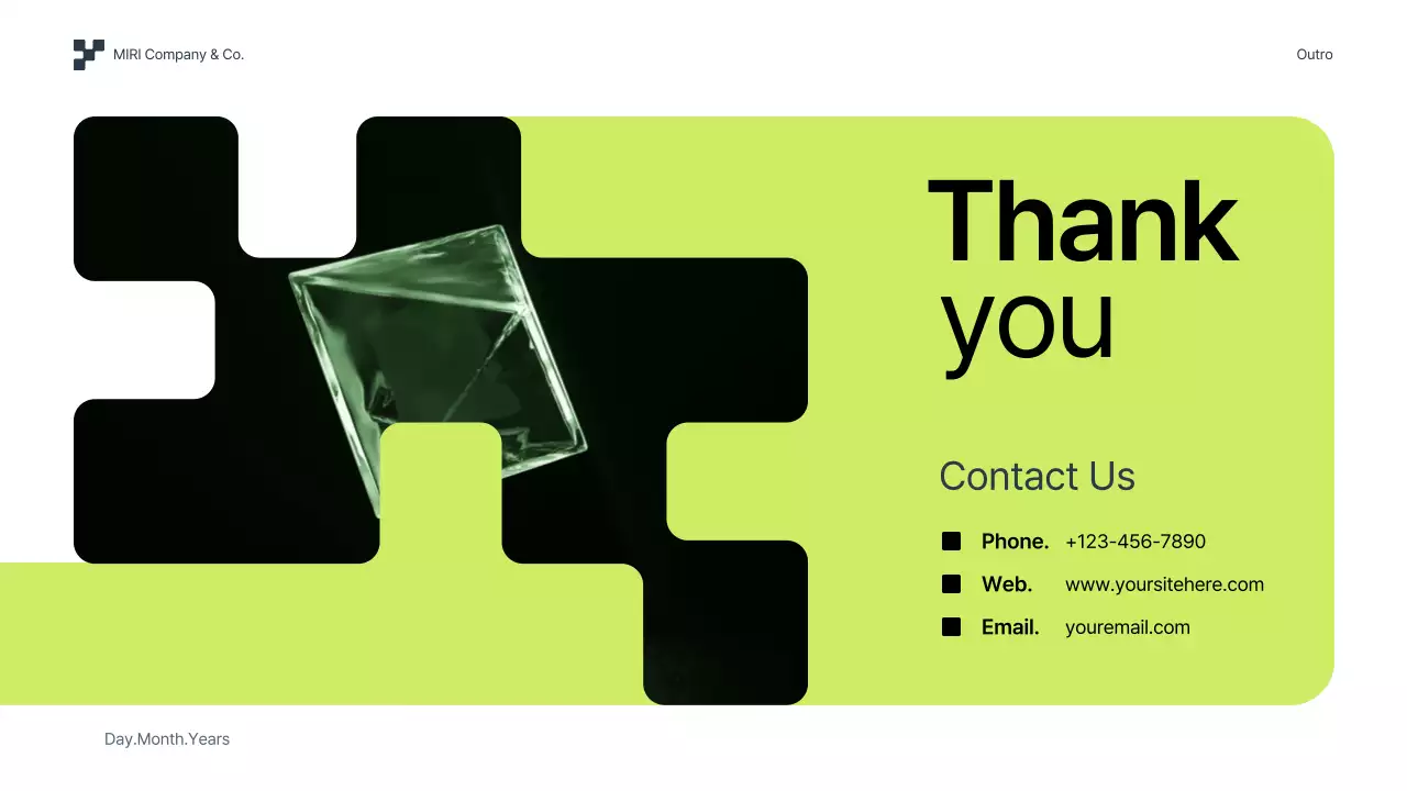 녹색 기하학적 전략 제안 프레젠테이션