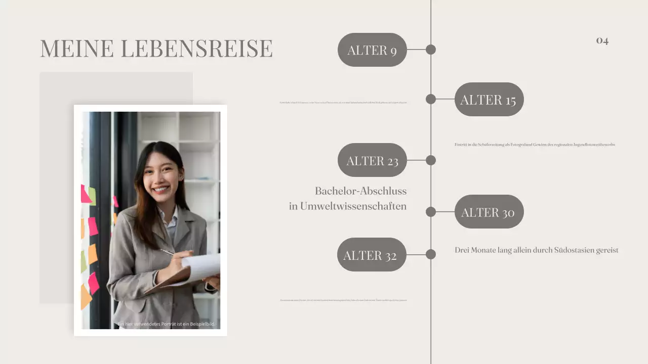 Saubere, ästhetische Über mich-Profil-Einführungspräsentation für Fachleute