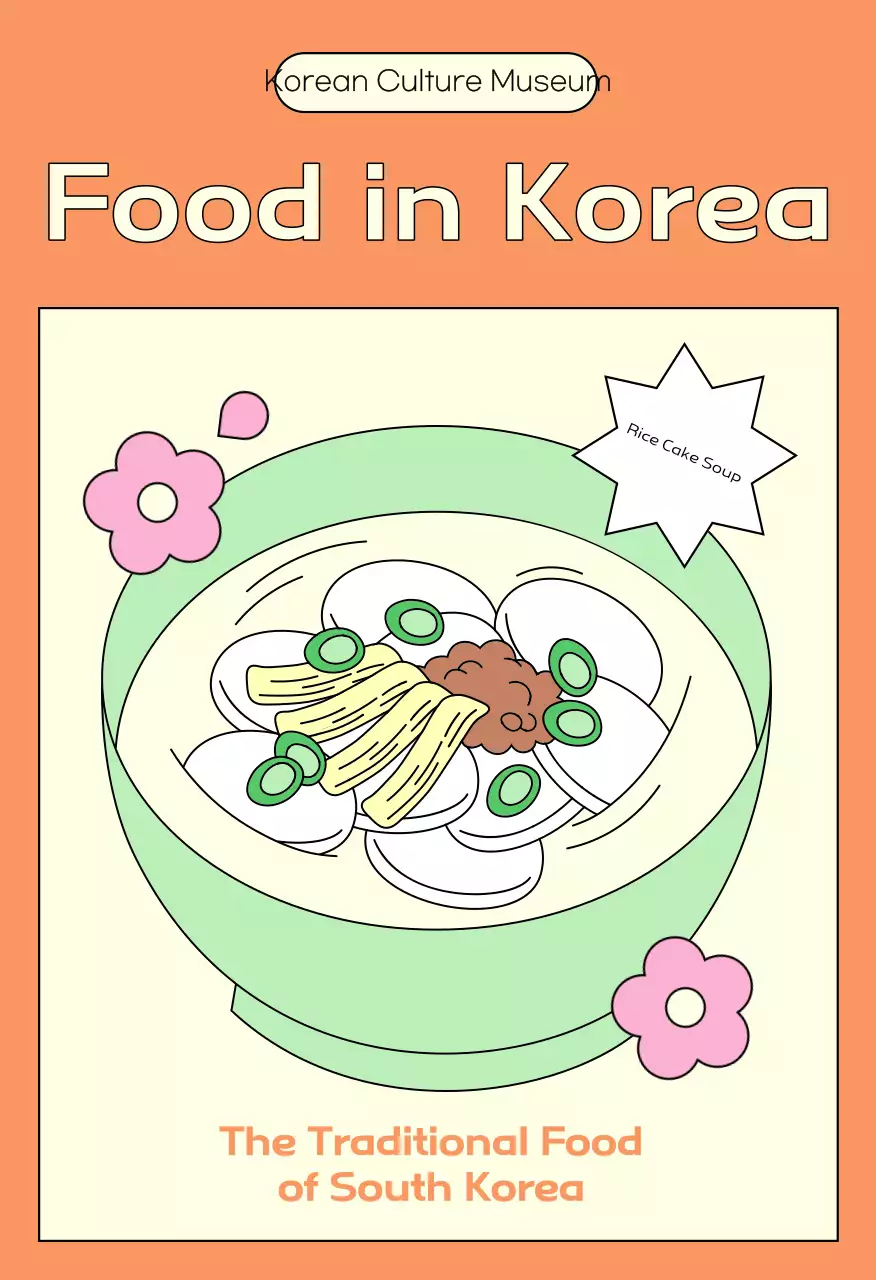 Postal de comida tradicional laranja