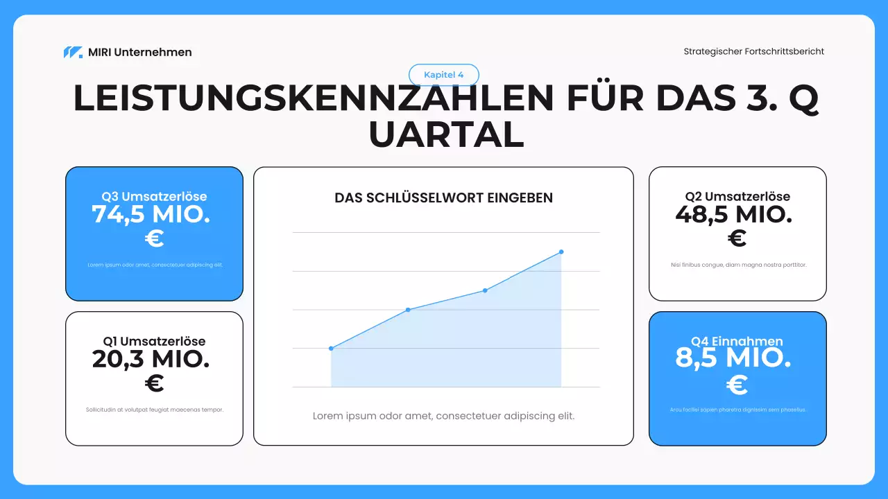 blue modern business report