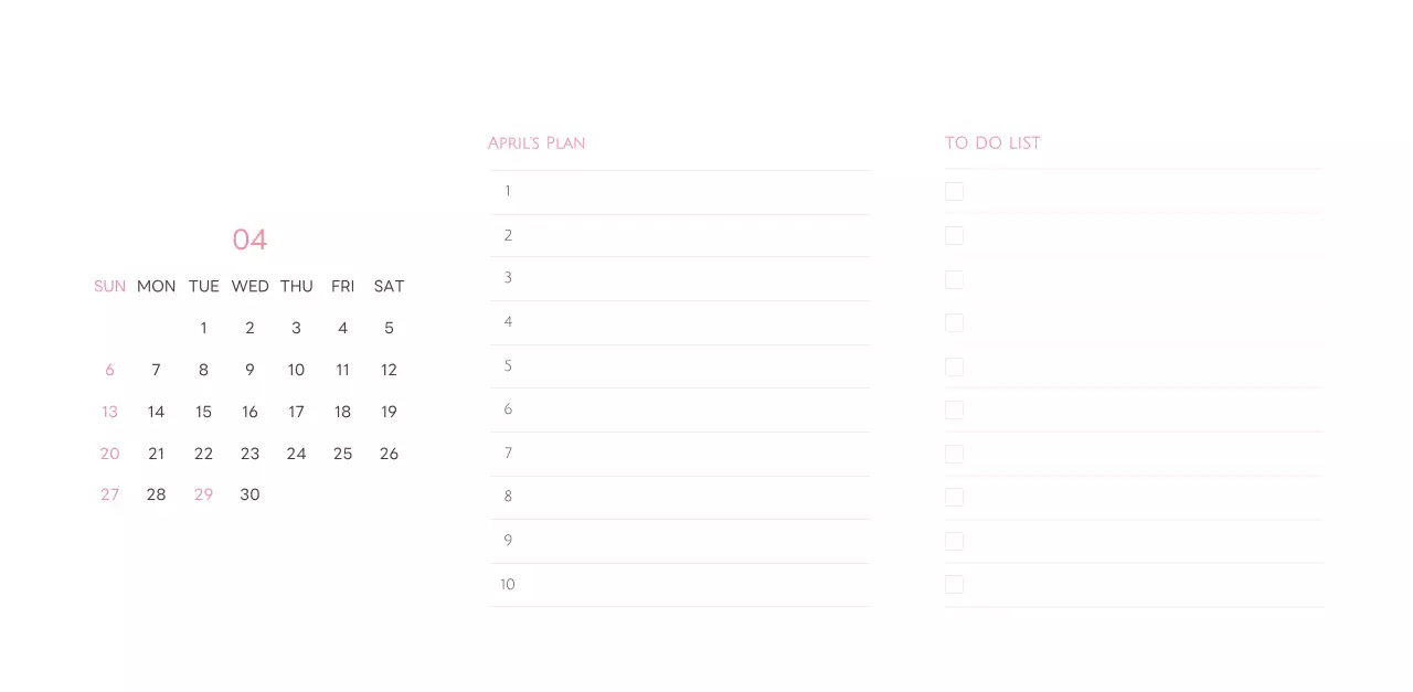 白と黒のシンプルな2025年版数字卓上カレンダー