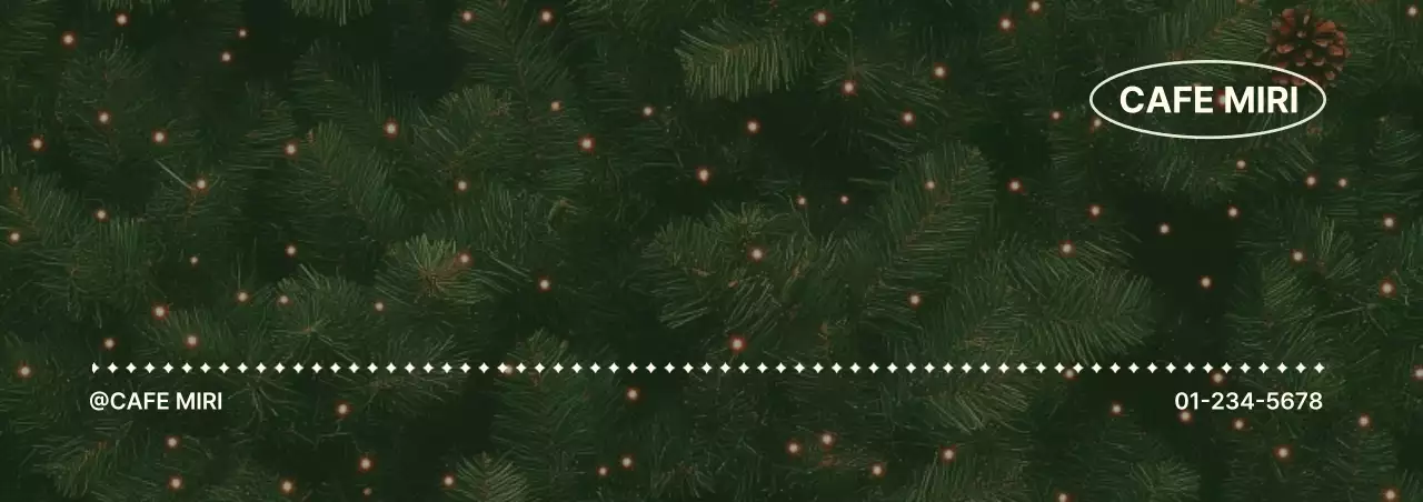 초록 클래식 크리스마스 포장 헤더택