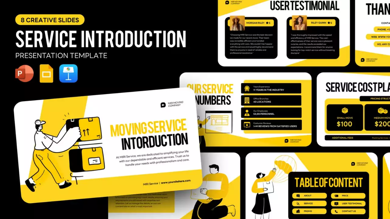 Yellow Modern Moving Promotion Presentation