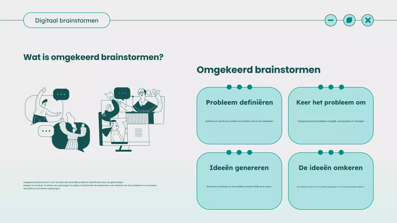 Teal Moderne Ideeëngids voor Brainstormen