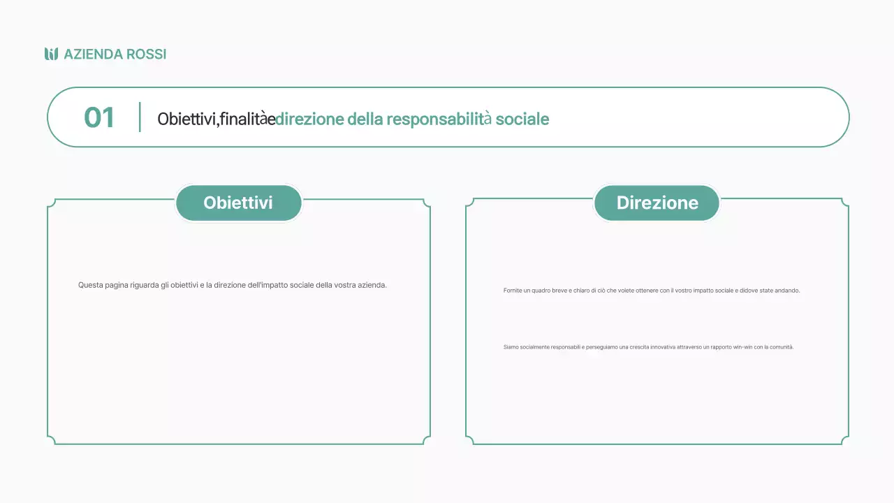 Reporting d'impatto sociale semplice e colorato in tonalità chartreuse