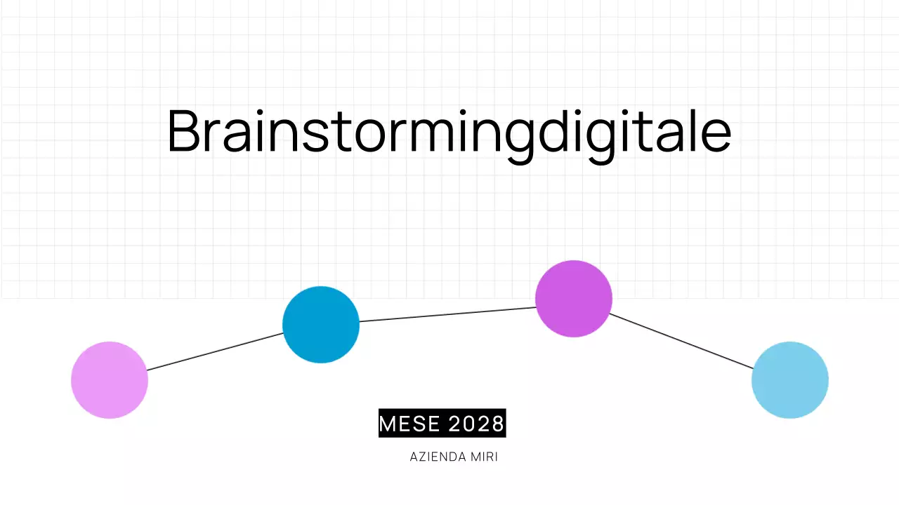 Presentazione di brainstorming digitale di tendenza, audace e minimale
