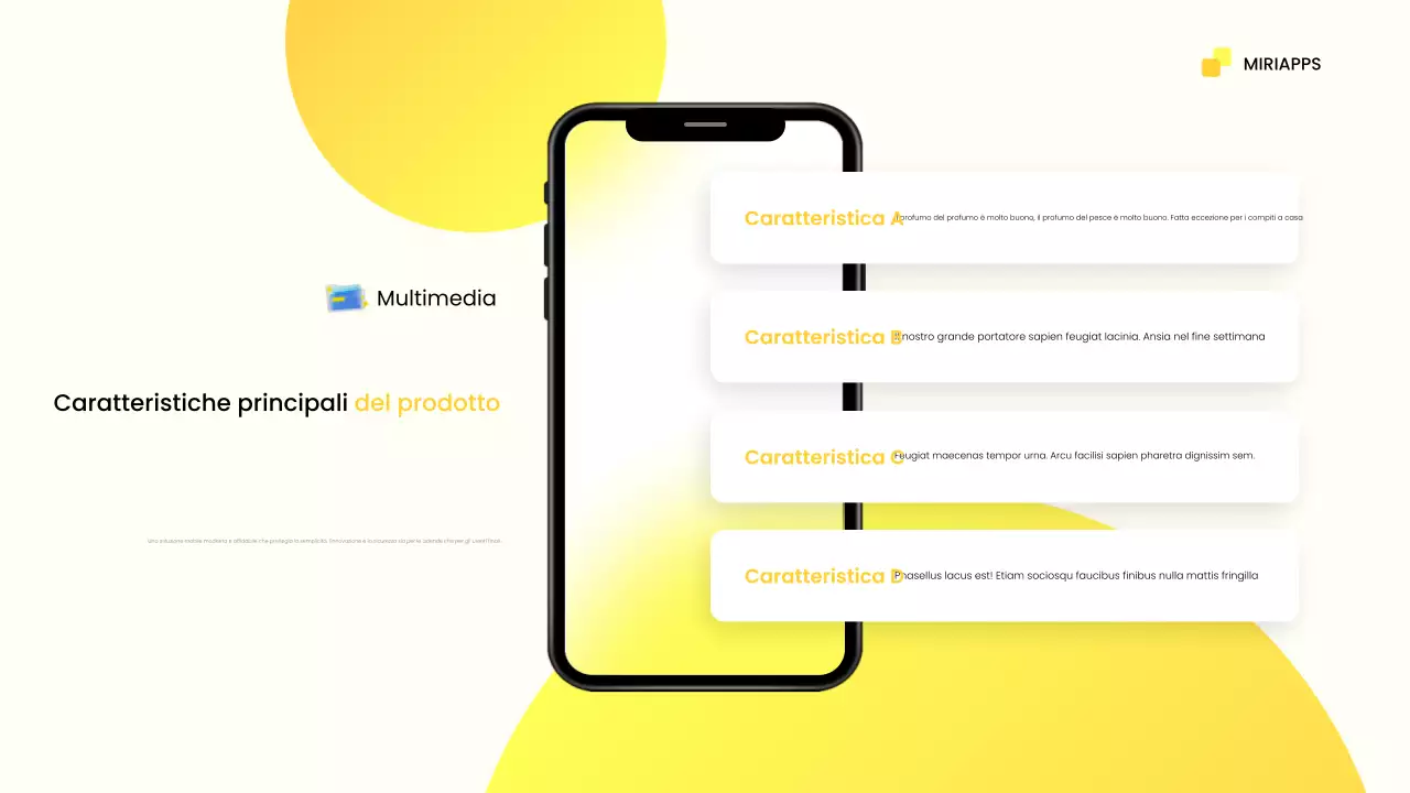 promozione mobile gialla e moderna