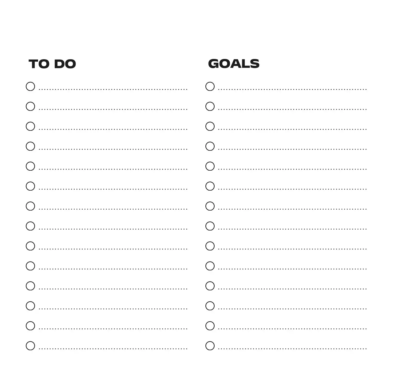 黒と白のモダンな2025年カレンダー