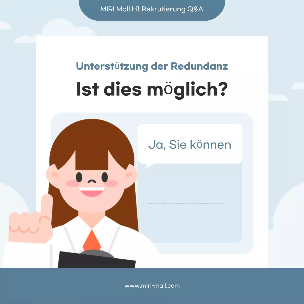 Hellblaue saubere Rekrutierung