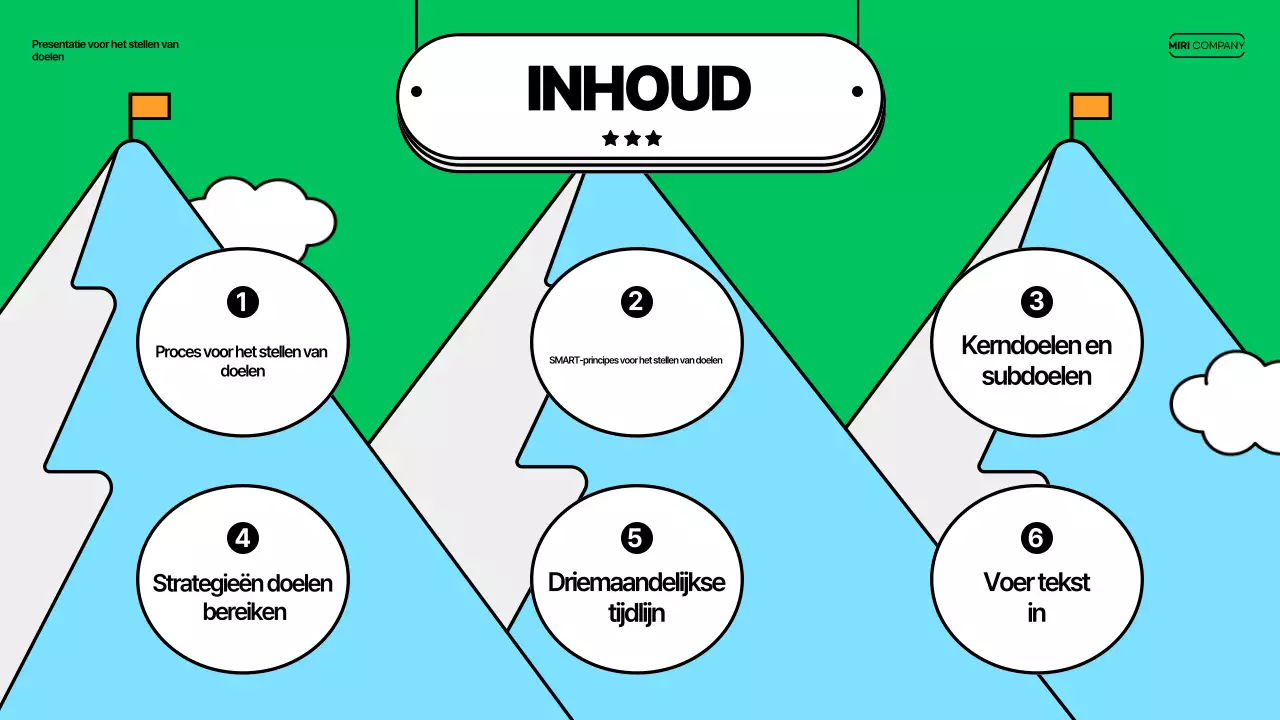 Abstracte Kitch Doelbepaling Trainingsmateriaal