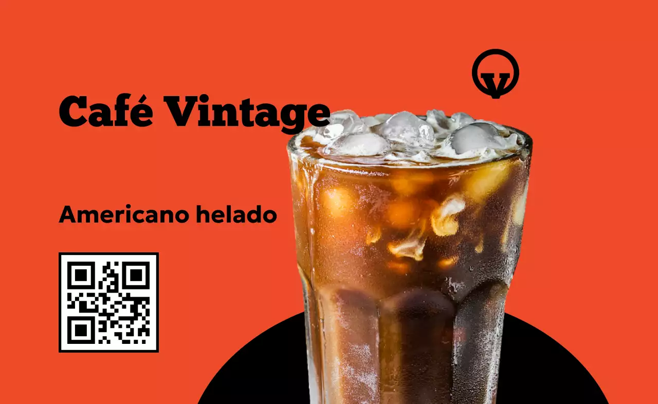 Anuncio vintage de un café naranja