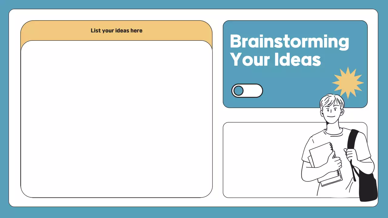 블루 모던 브레인스토밍 가이드 프레젠테이션